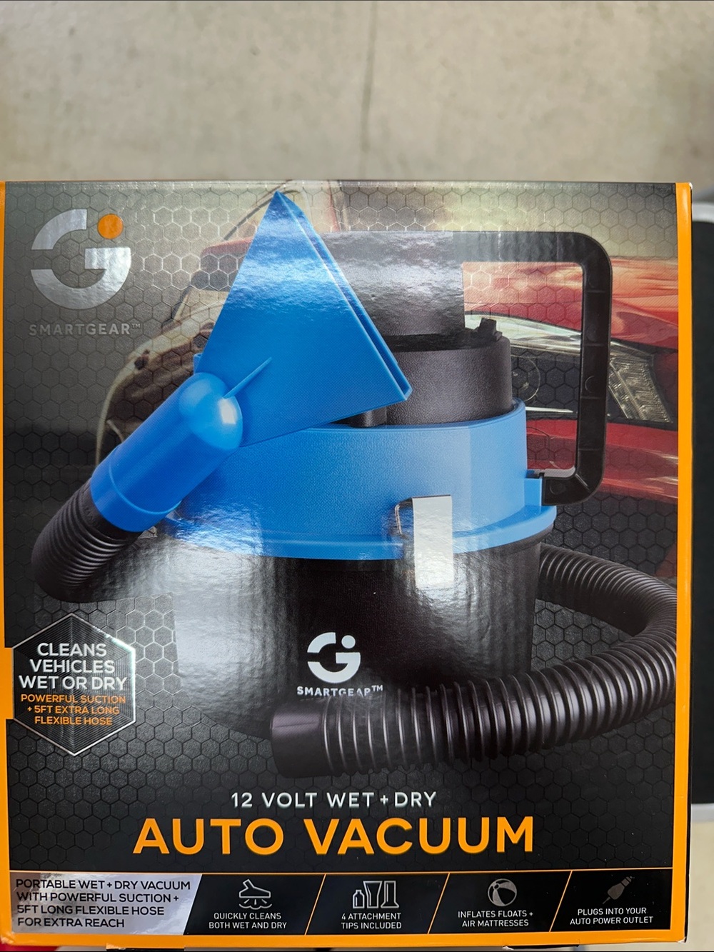 SmartGear Blue 12V Wet & Dry Auto Vacuum